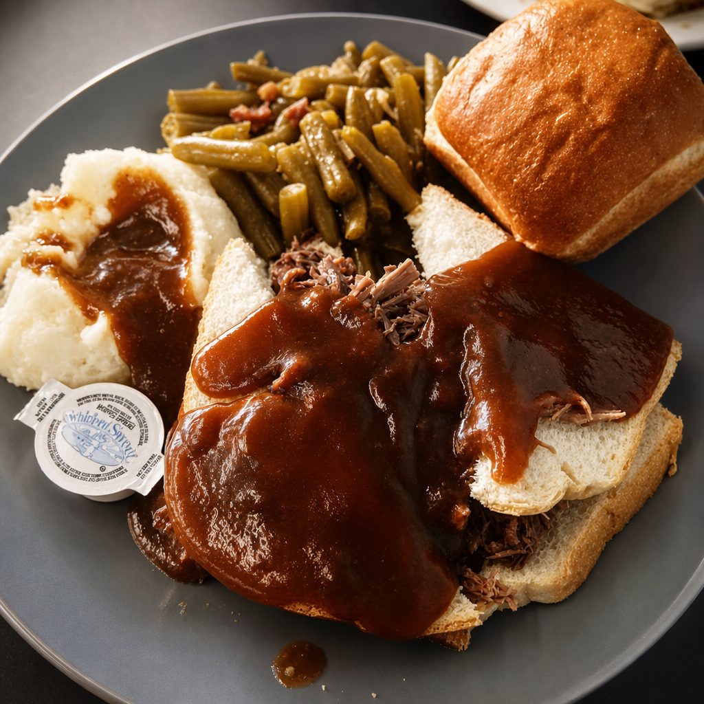 Open Face Hot Beef.